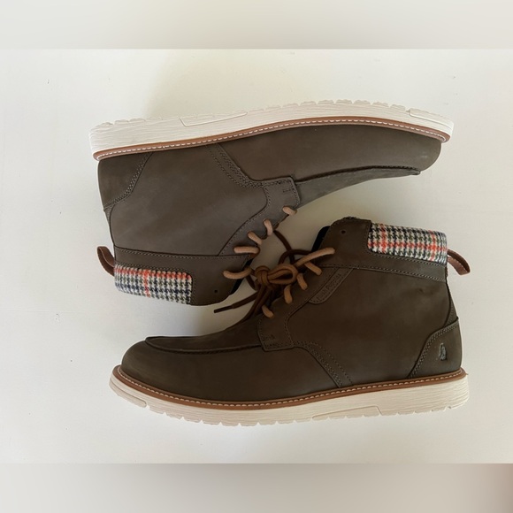 Hush Puppies Men’s Jenson Boots Classic Comfort Leather in Olive Green, size 13 - Picture 9 of 12